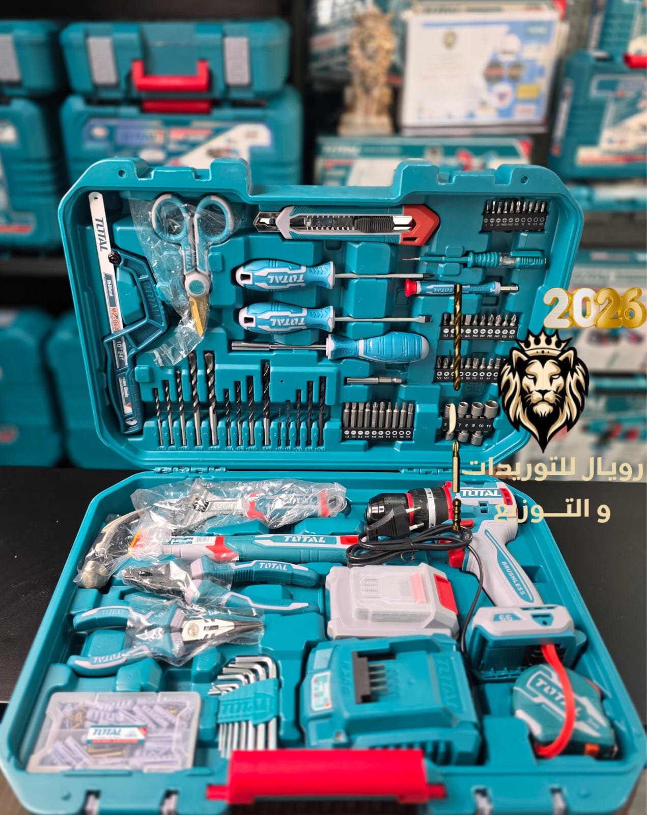 طقم عده 165 قطعه تشمل شنيور 20 فولتTHKTHP11652-TOTAL 20V - الصورة 2