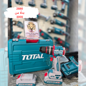 شنيور بطارية دقاق توتال 20 فولت 2 بطارية 66 نيوتن - TIDLI20668
