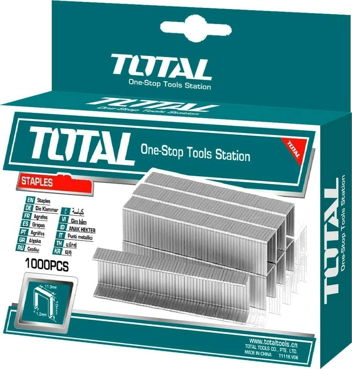 كباسات دباسة توتال TOTAL 8 مم عدد 1000 قطعة لدباسة THT3982
