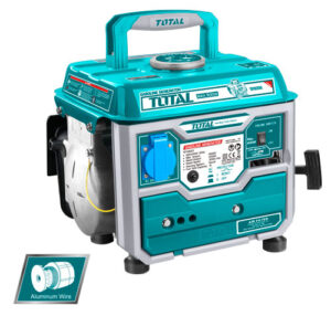 مولد كهرباء بنزين توتال TOTAL 800 وات (0.8kW) صافي 650 وات 63cc تشغيل سحب – TP18001