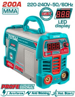 ماكينة لحام انفرتر MMA توتال TOTAL 200 أمبير IGBT شاشة LED – TW220069