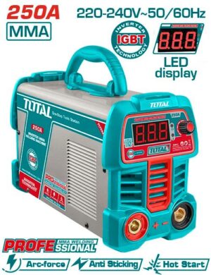 ماكينة لحام انفرتر MMA توتال TOTAL 250 أمبير IGBT شاشة LED – TW225069