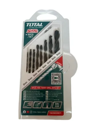 طقم 8 بنط حدادى مقاسات مختلفة توتال تولز  TACSD0801 - HSS