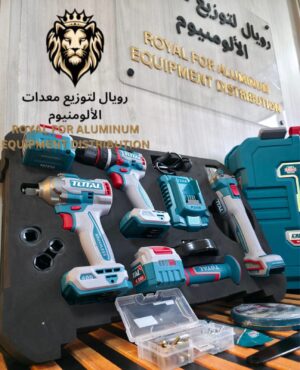 كمبو ٣ قطع توتال شنيور ٦٦ نيوتن + دريل ٤٠٠ نيوتن + صاروخ ١٠٠٠ وات + ٢ بطارية ٤ امبير وشاحن وطقم اكسسوار هدية